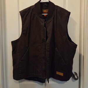 Ranch Tough Men's Brown Duck Canvas Work Vest - 3XL